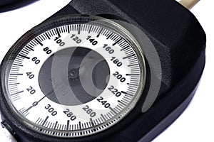 Dial of a manometer