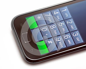 Dial number on touch screen phone