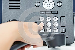 Dial the numeric keypad of IP phone