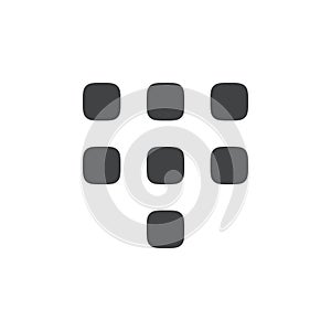 Dial pad icon Vector logo set flat