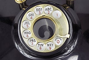 The Dial of a Rotary Dial Phone