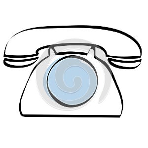 Dial telephone icon vector photo