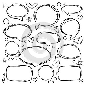 Dialog box icon. Think & talk speech bubbles.