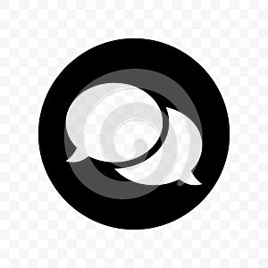 Dialog chat bubble, FAQ question, information vector circle icon