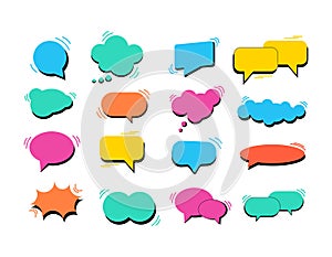 Dialogue bubble. Isolated background vector illustration eps 10. Comic style