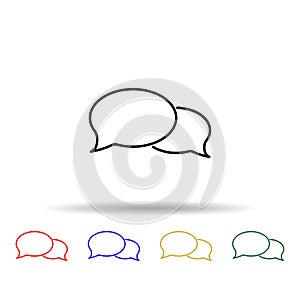 dialogue bubble multi color style icon. Simple thin line, outline vector of web icons for ui and ux, website or mobile application