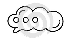 Dialogue Bubble Text Message Communication, vector design Generative AI