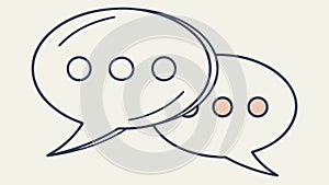 Dialogue Bubbles with Ellipses for Conversation, vector design Generative AI