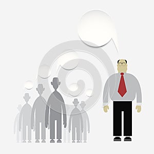 Dialogue of the chief and the subordinates