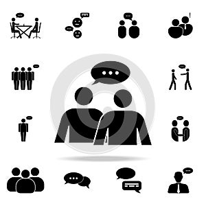 dialogue of people icon. Detailed set of conversation icons. Premium graphic design. One of the collection icons for websites, web