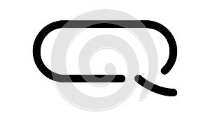 Dialogue Speech Bubble Outline Icon Vector, vector design Generative AI