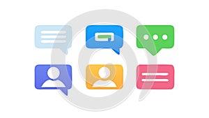 Dialogue & Speech Bubbles: Communication Icons Vector Set, vector design Generative AI