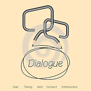 Dialogue ,talk or chat by dialog box