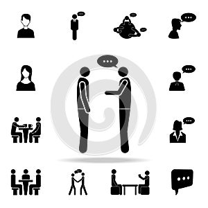 dialogue between two people icon. Detailed set of conversation icons. Premium graphic design. One of the collection icons for