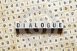 Dialogue word concept on cubes