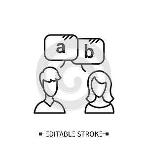 Dialogues icon. Editable vector illustration