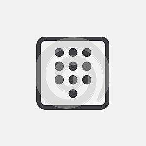 Dialpad icon Vector illustration isolated on white .