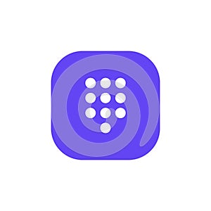 Dialpad, keypad button icon vector in flat style