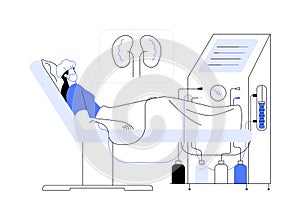 Dialysis for kidney failure abstract concept vector illustration.