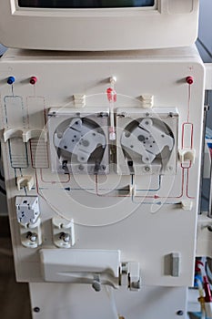 Dialysis machine closeup