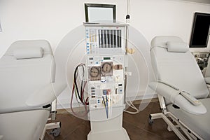 Dialysis machine in a medical center