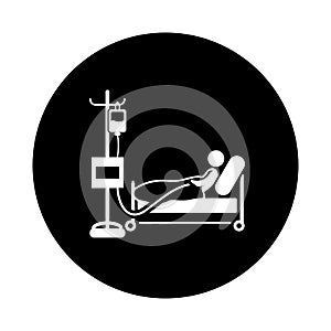 Dialysis, machine, treatment icon. Black vector graphics