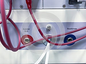 Dialysis Machine with Tubing and Dialyzer