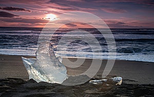 Diamond Beach Iceland at Sunrise