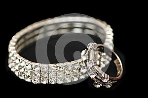 Diamond bracelet and ring isol