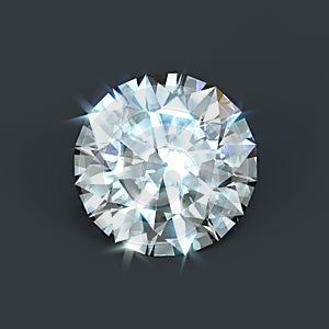 Diamond brilliant cut isolated