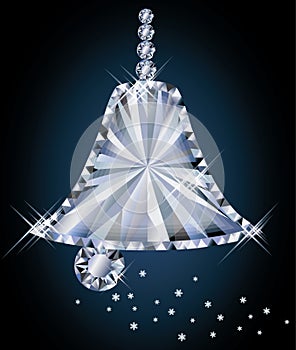 Diamond christmas bell