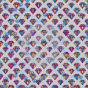 Diamond colorful symmetry seamless pattern