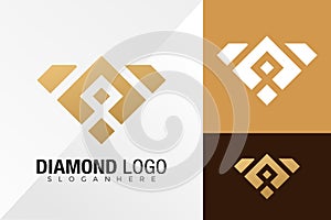 Diamond Cristal Logo Design Vector illustration template