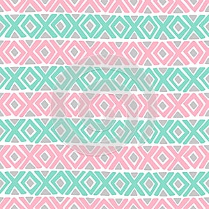 Diamond and a cross vector seamless pattern.