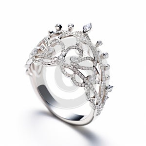 Diamond Crown Ring - Inspired By Rococo Frivolity And Naturalistic Proportions