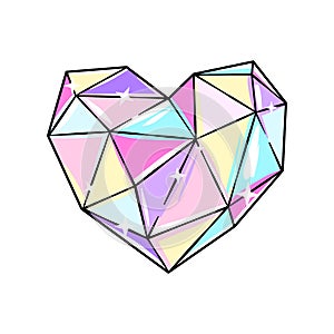 Diamond, crystal heart
