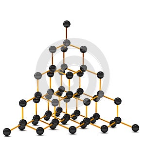 Diamond crystal structure model