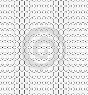 Diamond cut pattern on a white background. Hexagonal pattern.