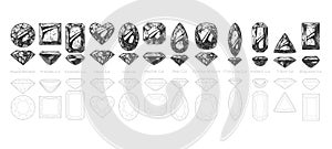 Diamond cuts and shapes