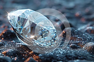 A diamond on dark background