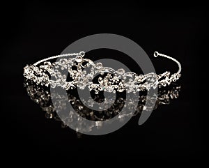 Diamond diadem on a black background