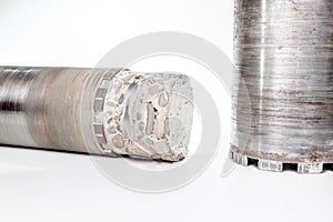 Diamond drill with concrete