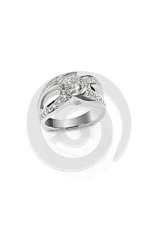 Diamond encrusted engagment wedding anniversary ring