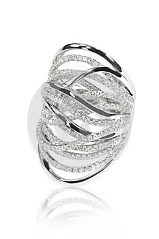 Diamond encrusted engagment wedding anniversary ring