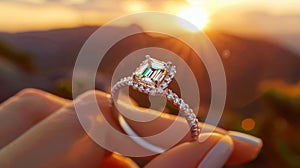The Diamond Engagement Ring..AI generated image