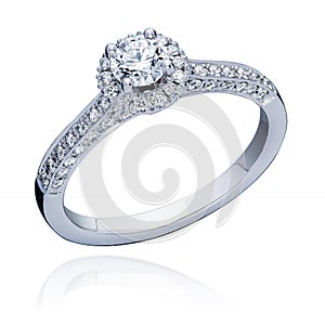 Diamond engagement ring photo
