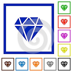 Diamond flat framed icons
