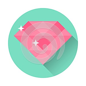 Diamond flat icon vector illustration website