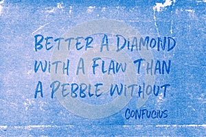 Diamond with flaw Confucius