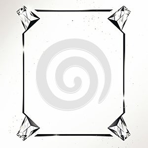 a diamond frame on a white background